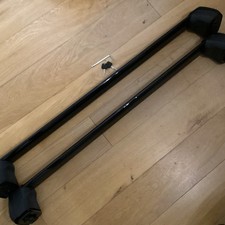 Land Rover Defender 110.  2020 - 2025. Black Roof Rack Cross Bars Locking Rails