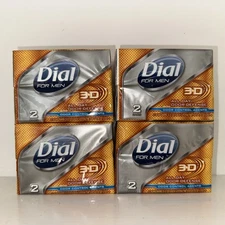 Dial For Men 3D All Day Odor Defense Bar Soap Antibacterial - 8 Total Bars