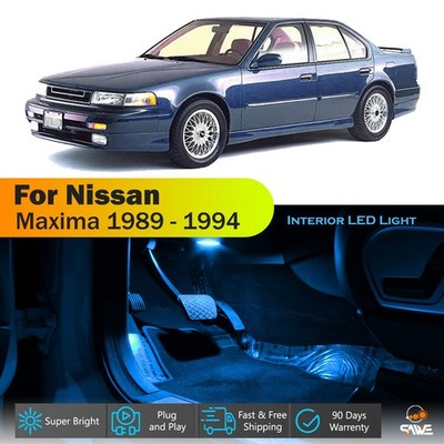 13 x Ice Blue LED Lights Bulb Interior Package Kit For 1989 - 1994 Nissan Maxima