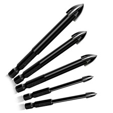 6Pcs Tungsten Carbide Drill Bit Set For Ceramic/Tile/Concrete/Brick Wall Glass