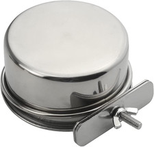 2Pack Bird Feeding Dish Cups Stainless Steel Parrot Feeders Water Cage Bowls ...