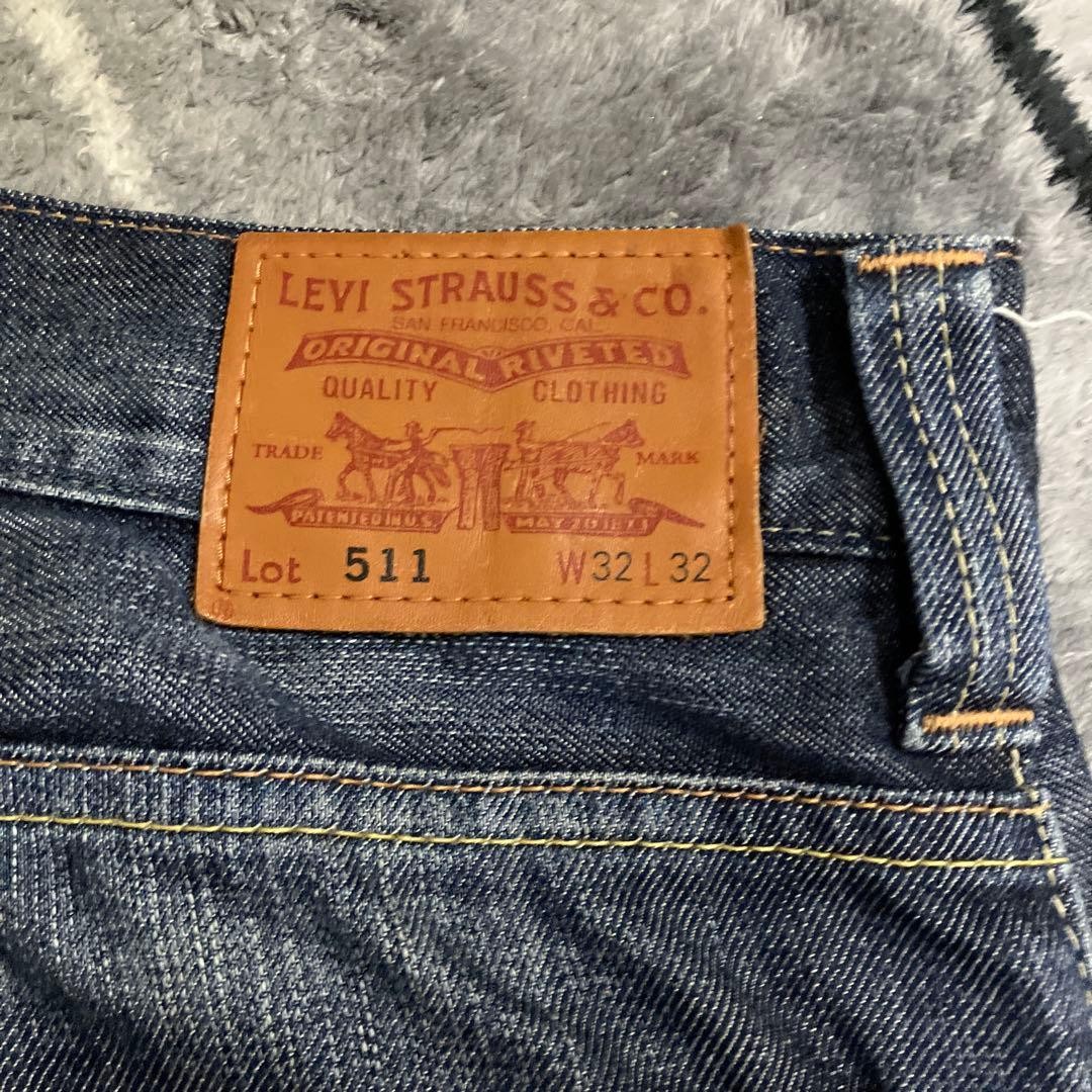 Levi's setup, dark blue, USED processing, damage … - image 8