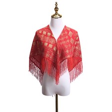 Beach Sun Protection Scarf Gold-Embossed Shawl Women's Printed Fringed Scarf