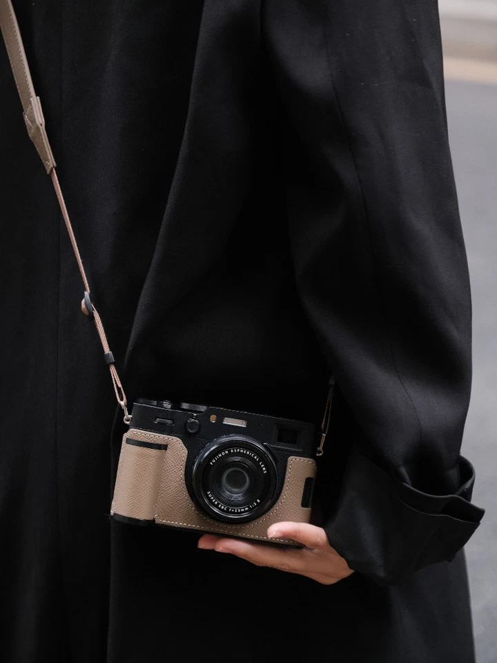 Camera Case For Fujifilm X100VI Genuine Leather Bag Case Protect Cover Belt NEW - Image 4 of 4