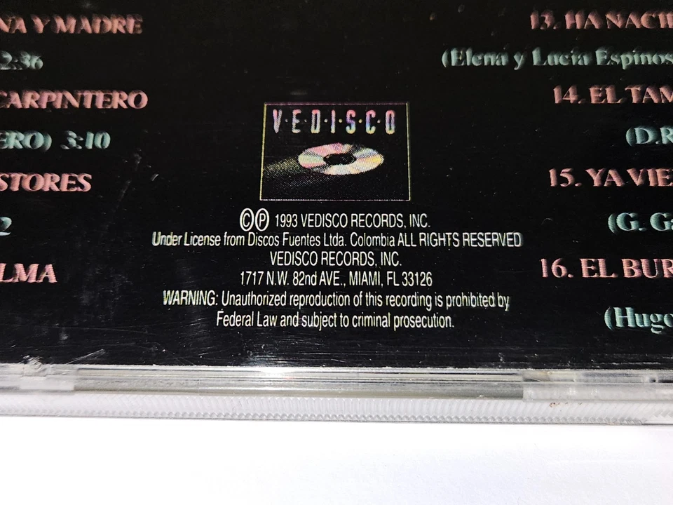 Villancicos Tradicionales Vol. 1 CD 1993 Vedisco 16 Songs *Free Shipping* Foto 4 de 4