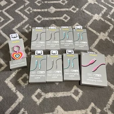 Set of 7 Heyday Lightning USB-C 3ft Fast Charging and 1 USB to A and keychain