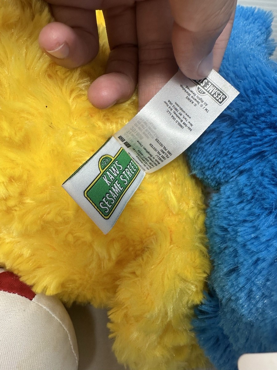 KAWS X SESAME Street Uniqlo Jaune Big Oiseau Peluche Jouet Rare Neuf Avec Tags EUR 136,36