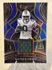 2025 Panini Select Draft Selections Patch MATTHEW GOLDEN (RC) Prizm PACKERS