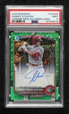 2025 Bowman Green Shimmer Refractor 4/99 Sammy Stafura PSA 9 MINT Auto 15bb