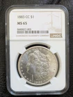 1883-CC NGC MS65 Morgan Silver Dollar