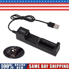 10pcs Universal Rechargeable Battery Charger Fits for 3.7V Li-Ion Battery, Black