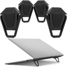 4 Pieces Portable Keyboard Laptop Stand Mini Aluminum Keyboard Riser Foldable...