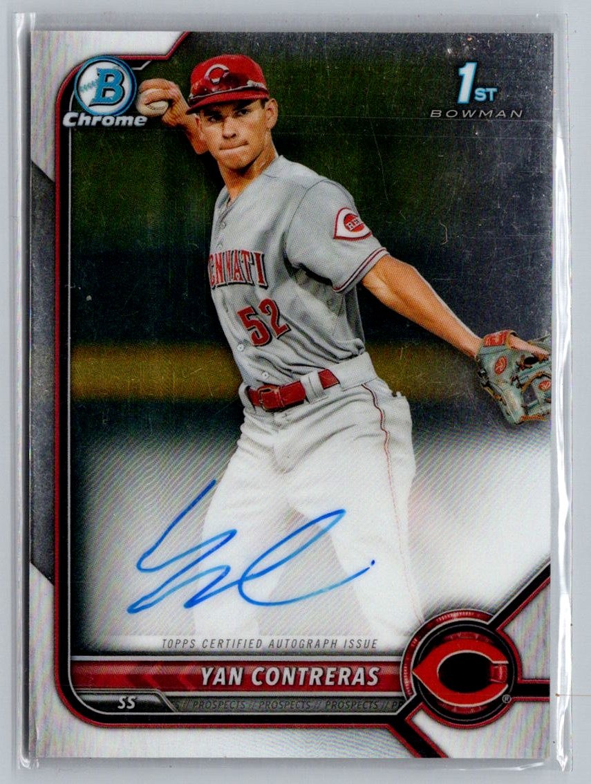 2022 Bowman #CPA-YC Yan Contreras Chrome Prospects Autographs