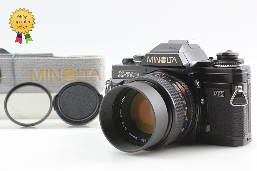 【MINT w/ Hood, Strap】 Minolta New X-700 SLR Camera New MD 50mm F1.4 From...