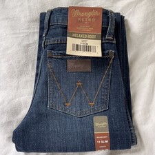Wrangler Boy's Retro RELAXED BOOT Denim Jeans 112367889 SIZE 11 SLIM adjustable