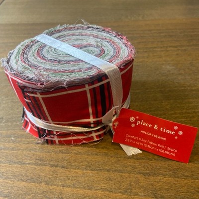 NWT Place & Time Holiday Sewing Fabric Roll Comfort And Joy Fabric Jo-Ann
