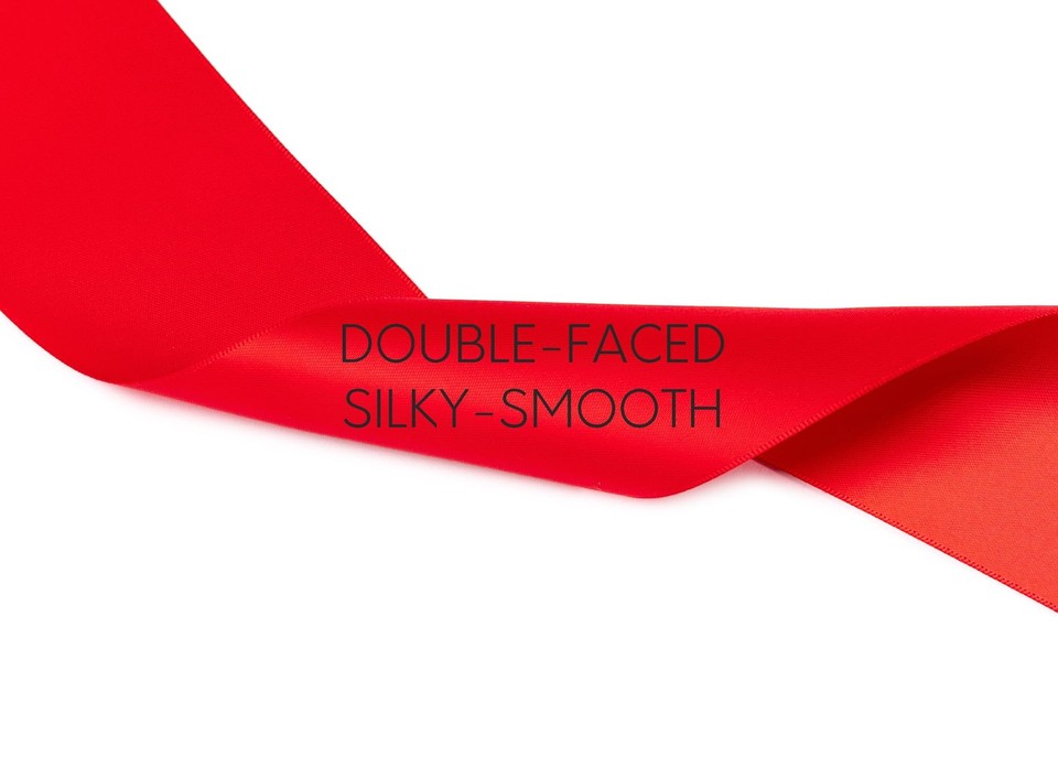 Red Satin Ribbon 2.5 Inch Double-Faced 25 Yards Gift Wrapping Crafts ...