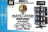 Vallejo STLET005 Vintage Motorcycles Schablone – Modellbau-ZubehöR