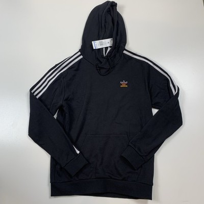 Adidas Originals Superstar 3 Stripes Trefoil Pullover Black Hoodie Men s Medium