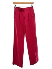 DEADSTOCK 70s Happy Legs High Rise Wide Leg Trouser Pants Rare Vintage Red NWT