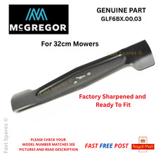 McGregor  MCR2132 Lawnmower 32cm Metal Cutting Blade GENUINE PART - FAST POST