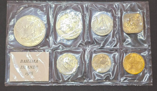 1966 Bahamas Coin Set with Silver 50c & $1 Coins
