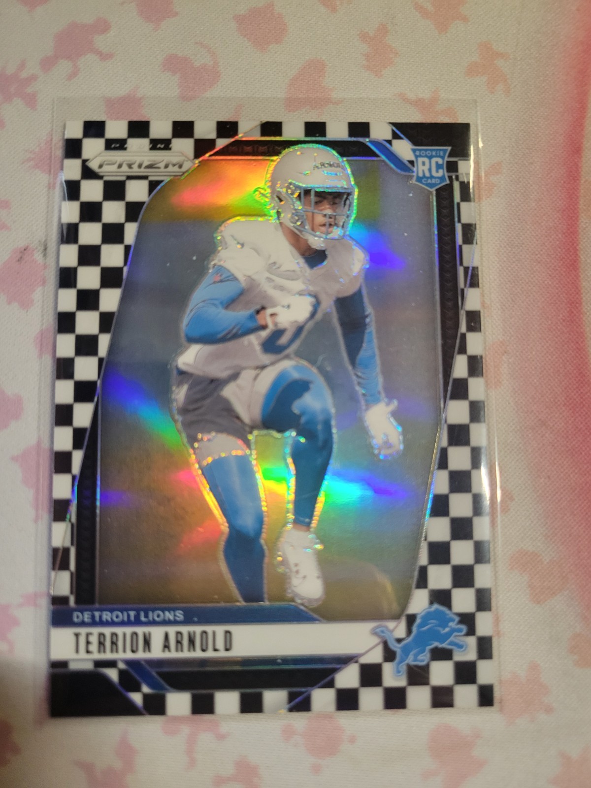 2024 Panini Prizm - Rookies Terrion Arnold #389 Black & White Checker Prizm (RC)