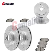 Front & Rear Drilled Brake Rotors + Pads for 2013 2014 2015 2016 Subaru BRZ