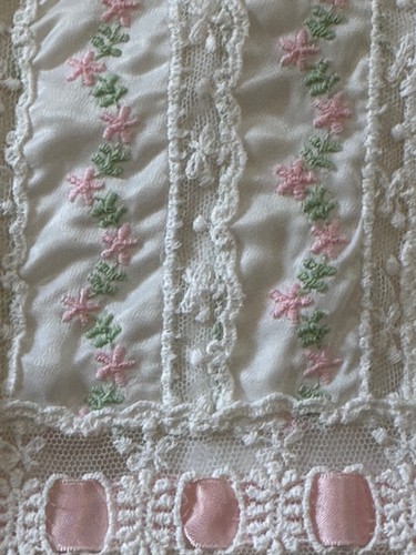 Vintage Barbizon Morgenmantel weiß Blumen Spitze Morgenmantel Granny Chic Cottagecore M - Bild 8 von 13