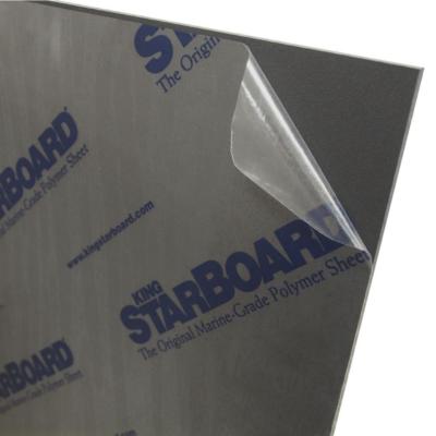 Black King Starboard HDPE Polyethylene Plastic Sheet 1/2'' x 6'' x 12''  Textured