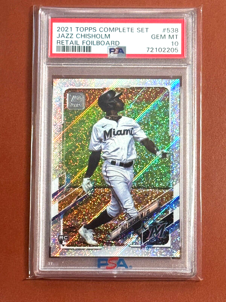 【ワンオーナー品】topps 2021 JAZZ CHISHOLM jr 2021 Topps Complete Set Variation Jazz Chisholm Jr #538