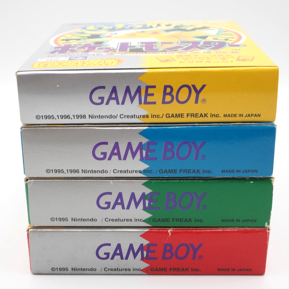 Pokémon Game Boy Collection Complète – Rouge Bleu Vert Jaune Or Argent Cristal – Japon