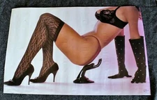Black Lingerie 1986 Sexy Busty Butt Legs Guccione Western Rose Poster VG