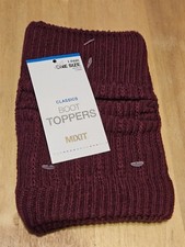 MIXIT Boot Toppers Classics Women's 1 Pair One Size Polyester/Spandex Merlot NWT