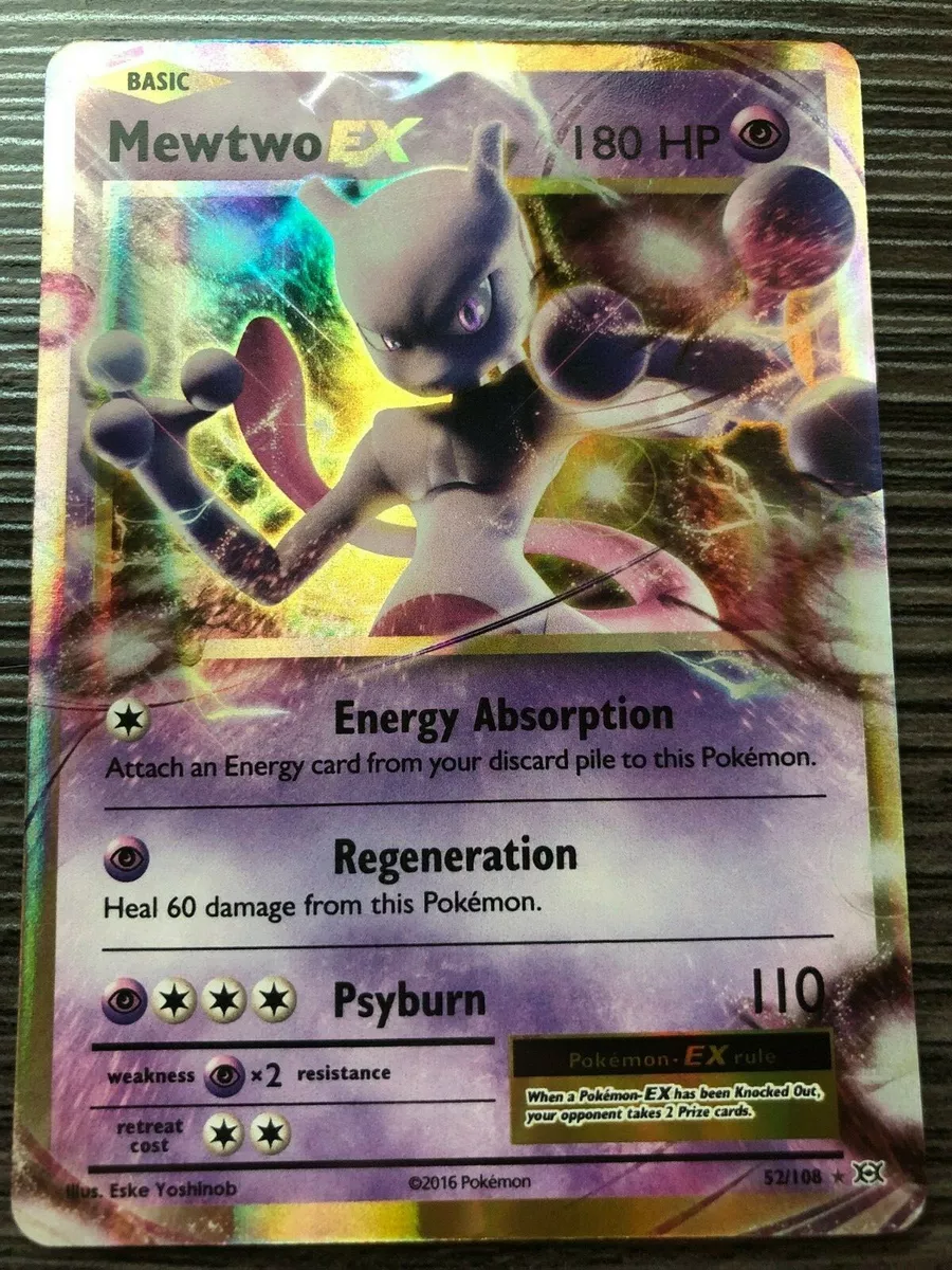  Pokemon - Mewtwo-EX (52/108) - XY Evolutions - Holo : Toys &  Games