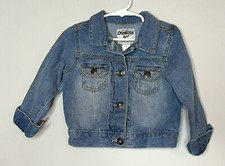 OshKosh B  gosh Vintage Toddler Unisex Denim Jean Jacket Medium Faded Wash Sz 3T