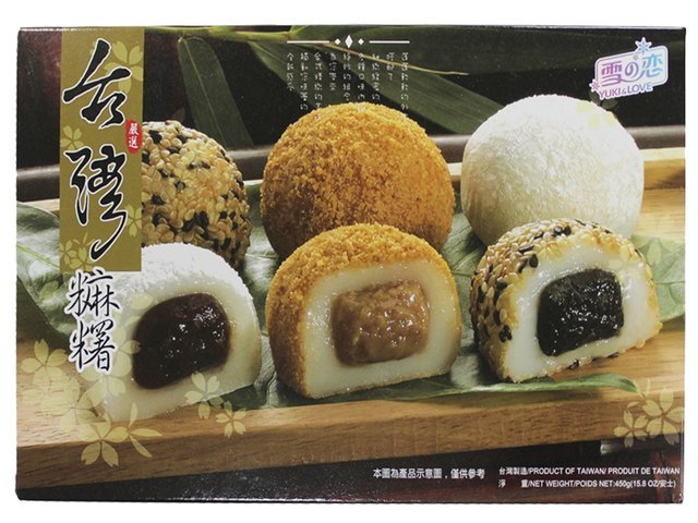 BIGPACK: 450g MOCHI versch. Sorten - 15 Reiskuchen Sesam Füllung Erdnuss Mochis
