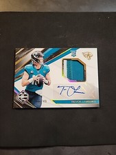 2021 Panini Limited - Rookie Patch Autograph Spotlight Gold #101 Trevor Lawrence