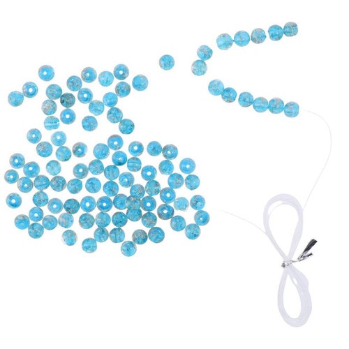 40 Pièces Perles Verre Lumineuses Perles Brillantes Pour Bijoux