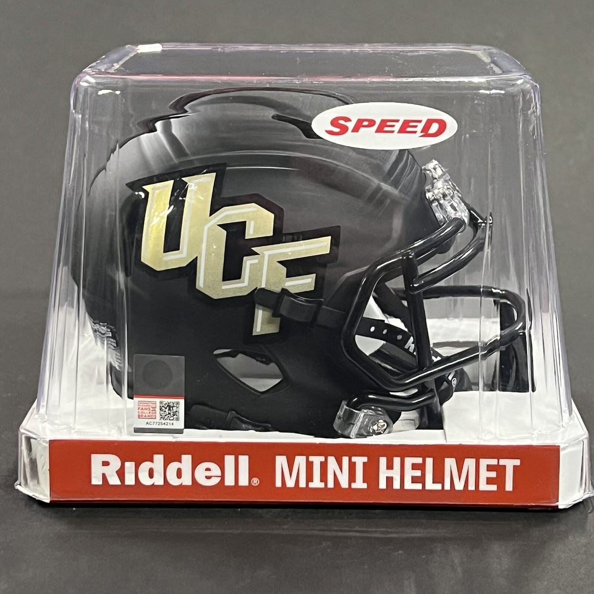 Central Florida UCF Knights Speed Mini Helmet Riddell NCAA Matte Black New!