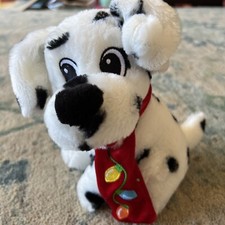 Musical Animated Christmas PLUSH DALMATION PUPPY DOG Sings Makes Me Wanna Shout