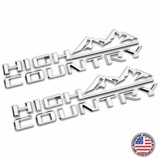 2x 19-21 OEM Chrome Tahoe Silverado High Country Fender Letter Emblem Badge