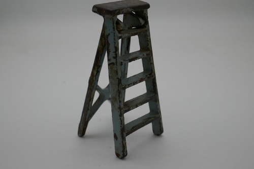 Antique Doll House Sized Cast Iron Step Ladder | eBay