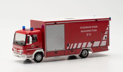 herpa 096553 Mercedes-Benz Atego Koffer-LKW Feuerwehr Essen Wasserrettung in Min