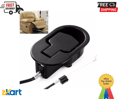 #ad Universal Black Metal Recliner Replacement Parts Pull Handle for Sofa with Cable $17.99