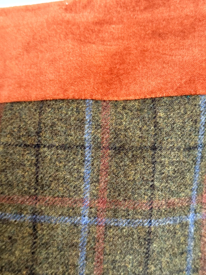 J. Mclaughlin 羊毛格子裙,尺寸 12,橄榄绿色荷叶边 L Academia 秋季学院风 — 第 4/4 张图片