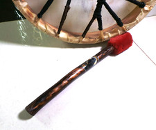 Drumbeater Crow Raven, shamanic drumstick, skin or vegan drum, drumming circle