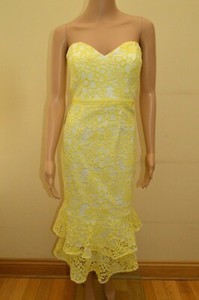 lipsy two tone lace bandeau flippy hem dress