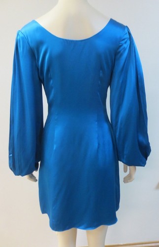ABAETE Jewel Tone Blue Silk Tunic Dress Size 4, EUC - Picture 3 of 5