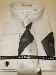 eyelet collar french cuff dress shirts